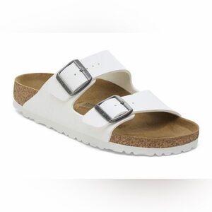 Birkenstocks, white womenโs sandals, size 37 (size 6.5-7) like new. Barely worn